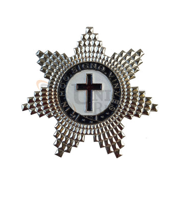 MASONIC KNIGHT TEMPLAR SILVER PLATED BREAST STAR JEWEL